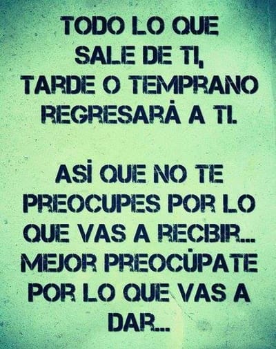 No olvides el karma