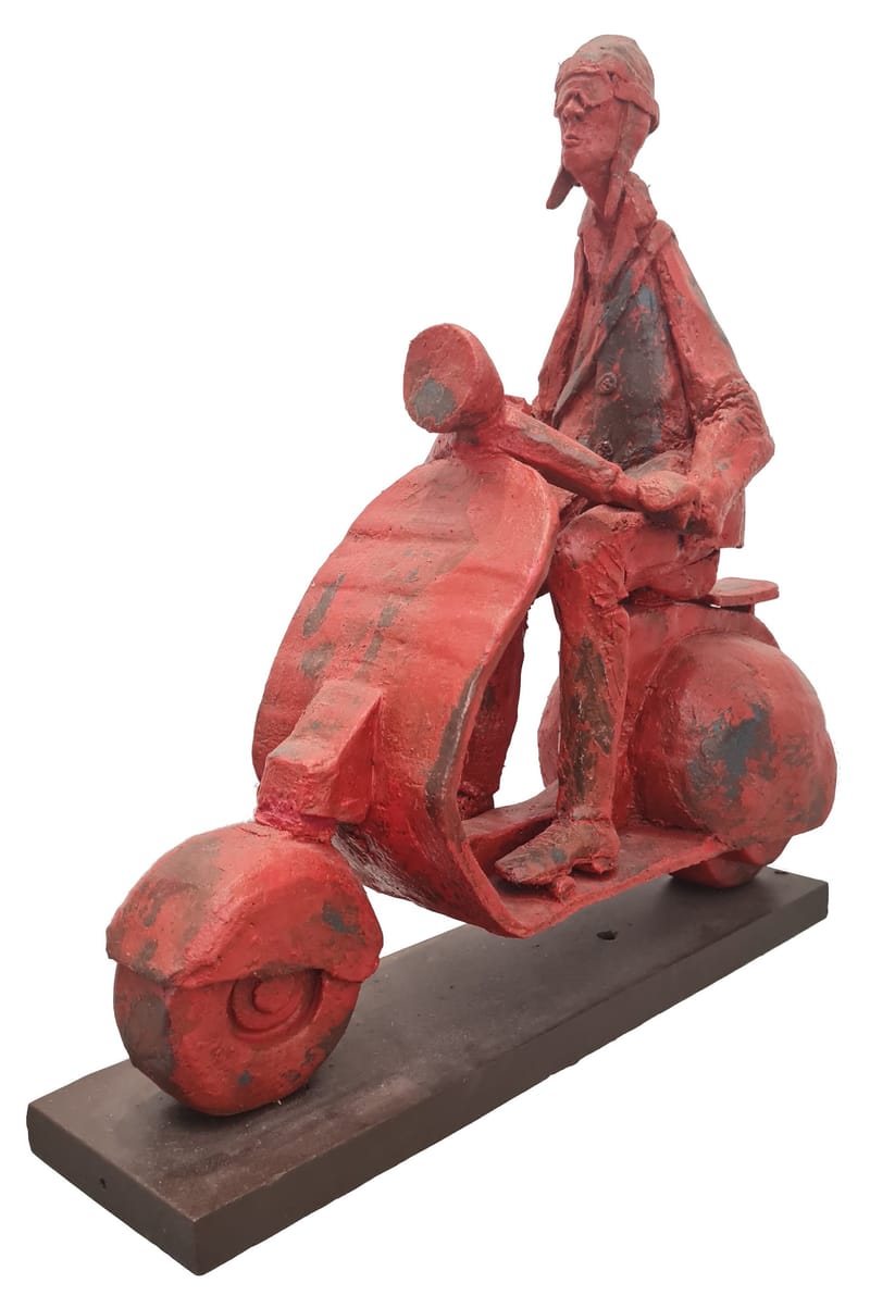 Statuette 'L'Homme à La Vespa' (pour Pièces Ou Restauration)