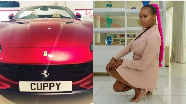DJ Cuppy Flaunts Her Customized Ferrari