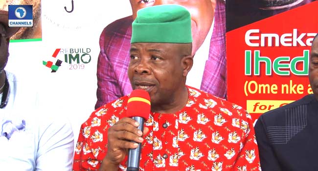 INEC has issued a Certificate of Return to the Imo State Governor-Elect, Mr Emeka Ihedioha