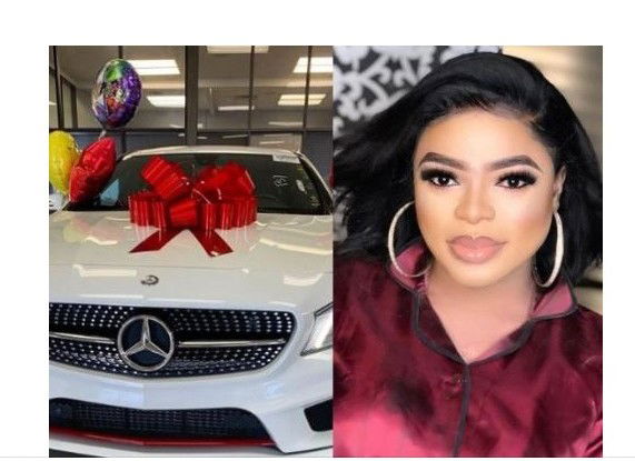 Photos: Bobrisky shows off his brand new 2016 Mercedez Benz AMG