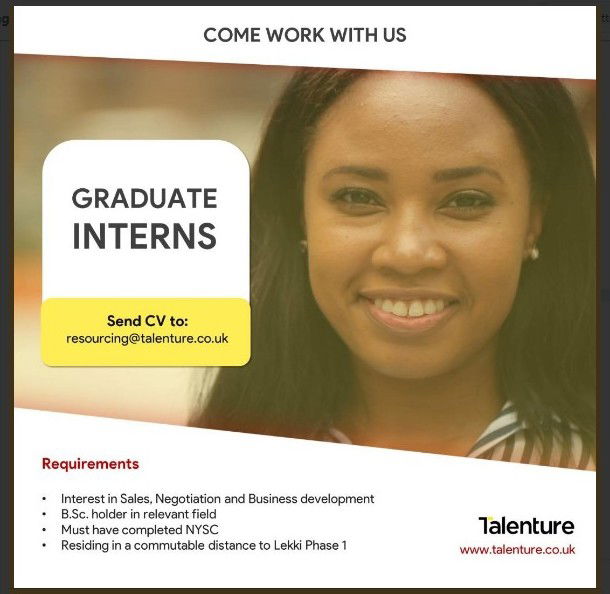 VACANCY: Graduate Interns needed