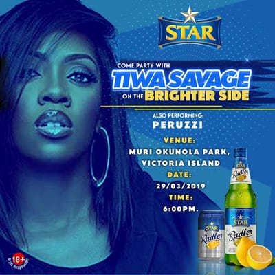 Party with Tiwa Savage on the brighter sid