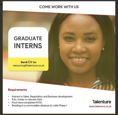 VACANCY: Graduate Interns needed