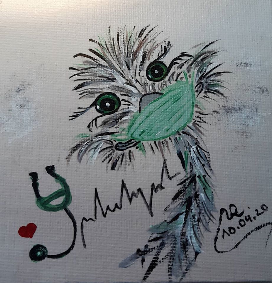 Vogelstrauß "Charakter Corona"