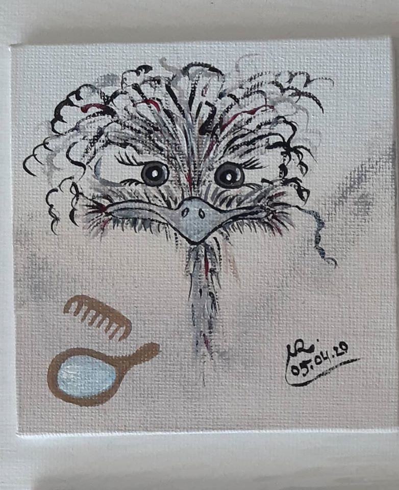 Vogelstrauß "Charakter Lockenkopf"