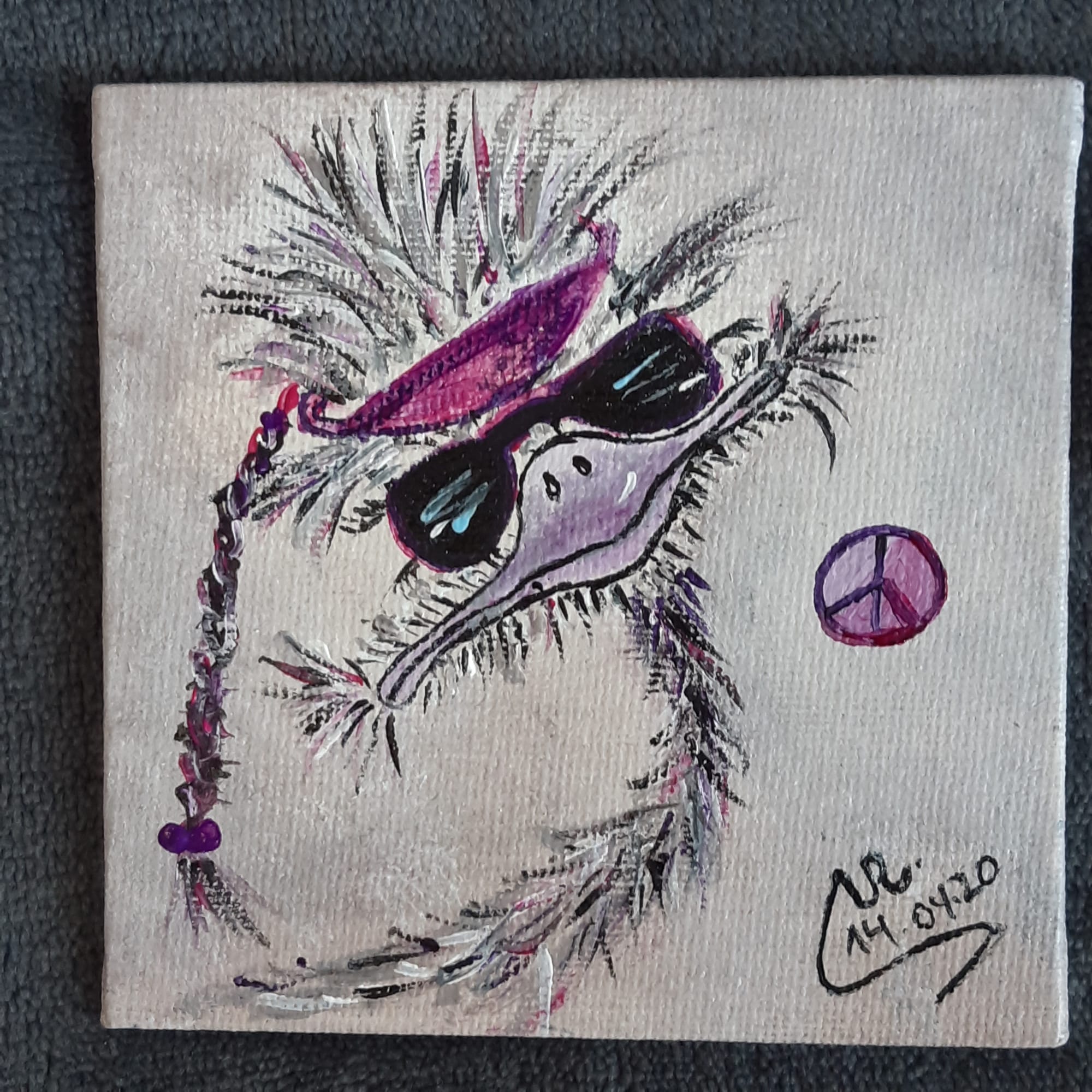 Vogelstrauß "Charakter Hippie"