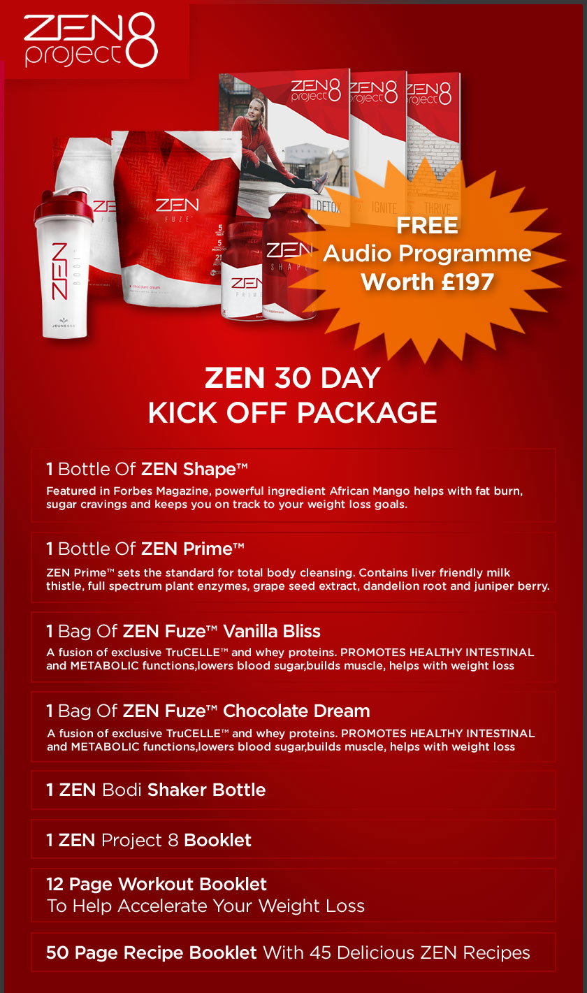 Begin your journey with our Zen 30 Day Kick Off Package