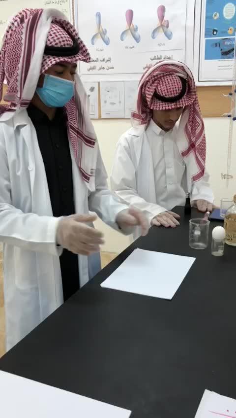 تجربة تأثير الأحماض على الفلزات - مدرسة نيد مجبا