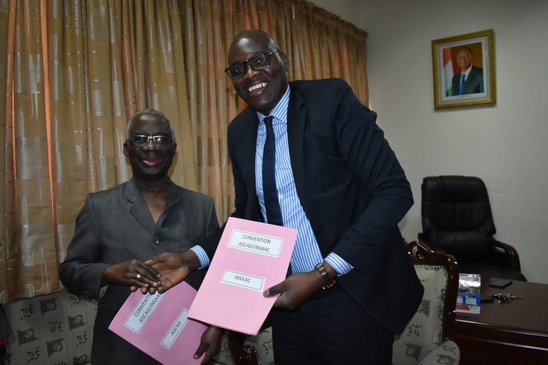 SIGNATURE DE LA CONVENTION CADRE ENTRE L’INSTITUT NATIONAL SUPERIEUR DES ARTS ET DE L’ACTION CULTURELLE ET L'ACADEMIE DES SCIENCES, DES ARTS, DES CULTURES D'AFRIQUE ET DES DIASPORAS AFRICAINES.