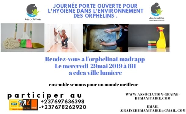 Journée Porte ouverte Pour l'hygiène Dans l'environnement Des orphelins
