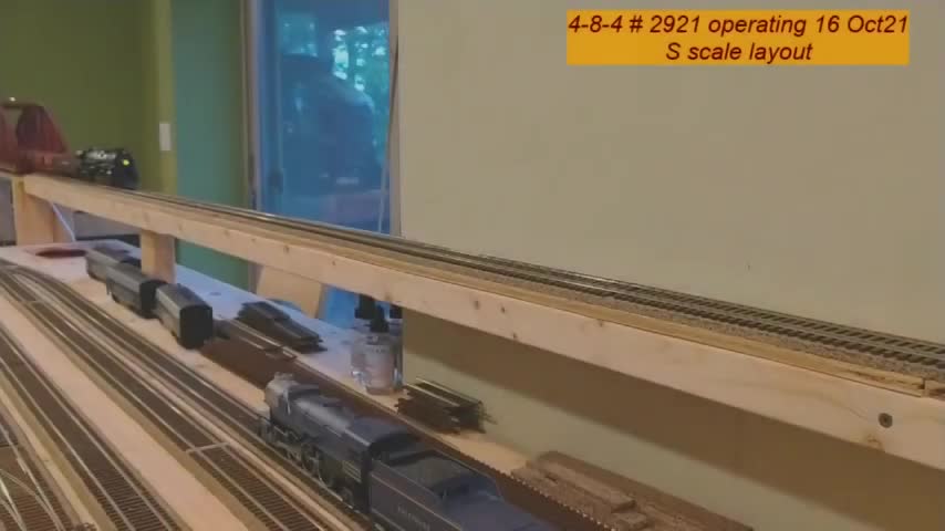 S scale fun run with 4-8-4 #2921