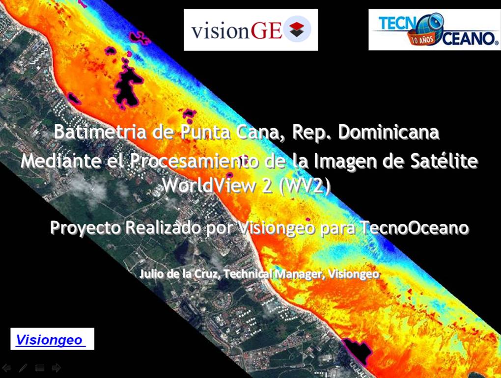 Batimetría de Punta Cana mediante satélite de alta resolución