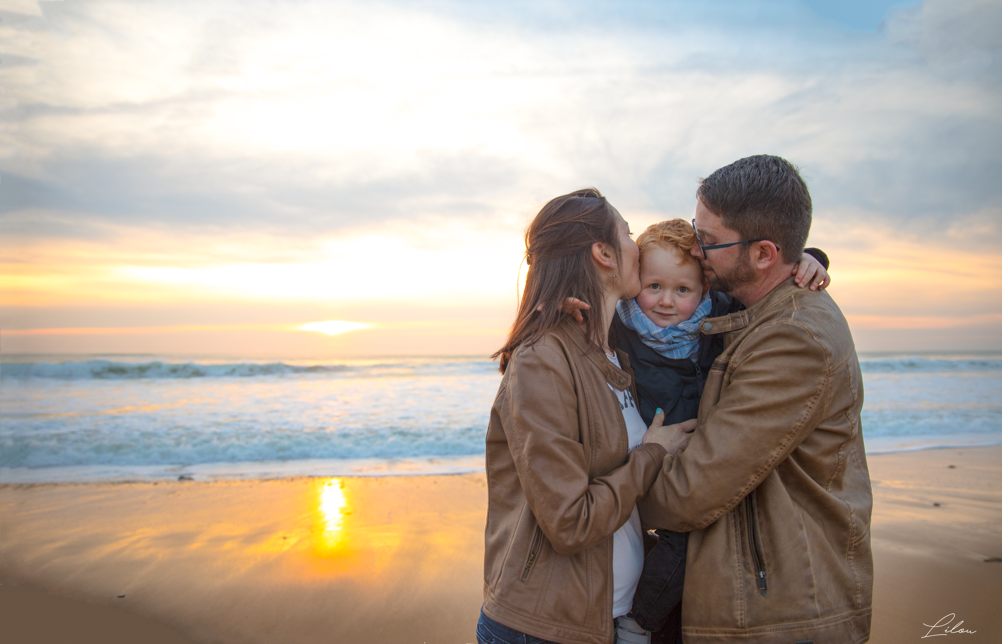 Au coucher du soleil en famille (3 à 5 personnes maximum).