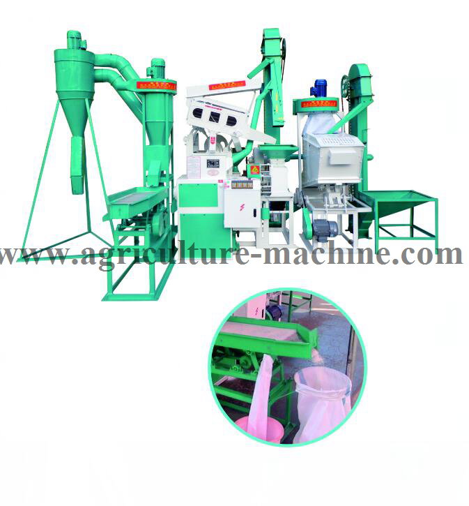 What preparations and precautions should be taken before the rice mill is turned on?