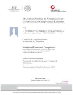 Proceso de Evaluación con Fines de Certificación.