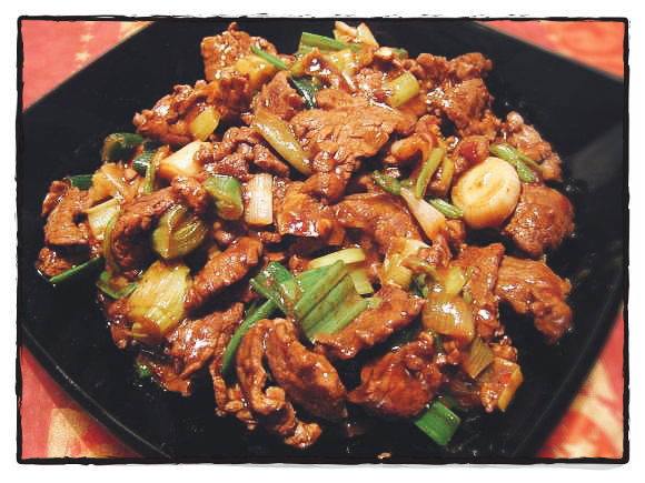 Mongolsko pečeno meso