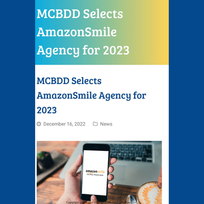 MCBDD Selects AmazonSmile Agency for 2023