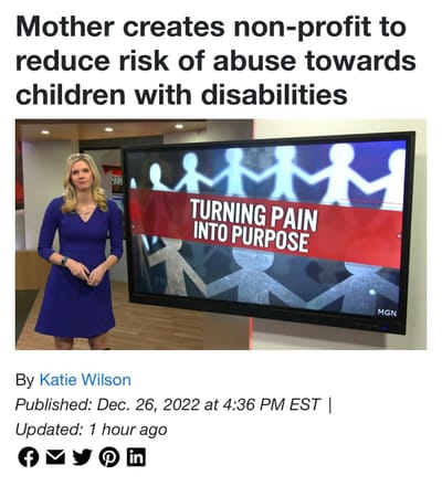 MOTHER CREATES NON-PROFIT TO REDUCE RISK OF ABUSE TOWARDS CHILDREN WITH DISABILITIES