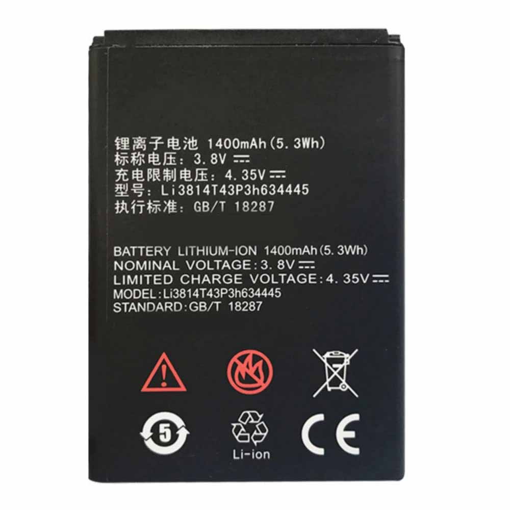 ZTE Blade L110 1400mAh/5.3WH 3.8V/4.35V ZTE Li3814T43P3h634445 Batería