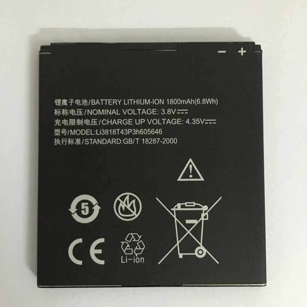 ZTE N909/D U/V818 N900 1800mAh 3.8V ZTE Li3818T43P3H605646 Batería