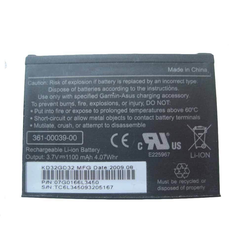 Garmin Nuvifone G60 Nuvi295 1100mAh 3.7V Garmin 361-00039-00 Batería