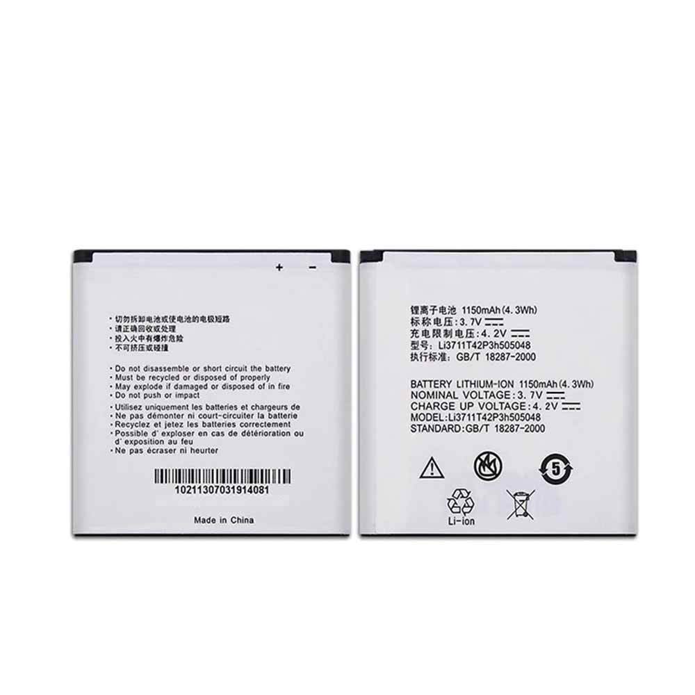 ZTE N795 U791 1150mAh/4.3WH 3.7V/4.2V ZTE Li3711T42P3h505048 Batería