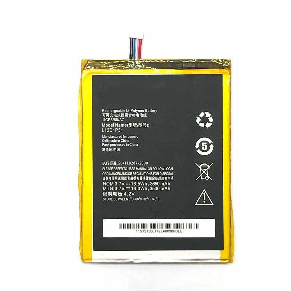 3500mAh 3.7V Batería Lenovo L12D1P31 para Lenovo A3000-H A1000 A5000E A3300 A1010-T