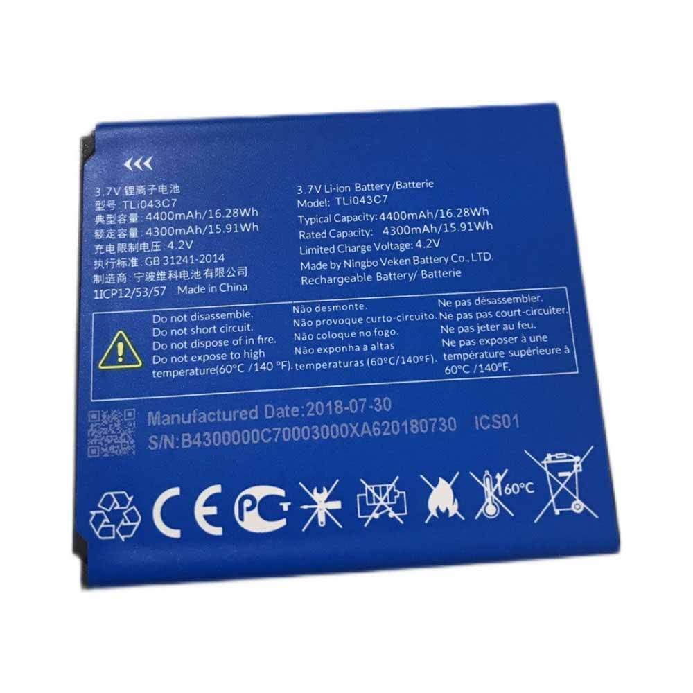 Alcatel TLi043C7 3.7V 4400mAh - TLi043C7 Batería para Alcatel Linkzone 2 Wi-Fi Hotspot MW43TM21