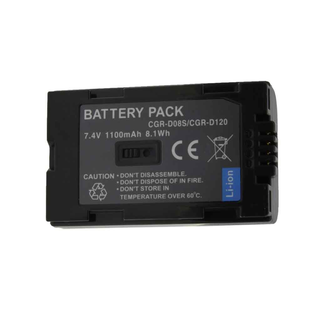 Panasonic CGR-D08S 7.4V 1100mAh - CGR-D08S Batería para Panasonic AG-3DA1 3DA1E 3DA1P AC90 AC90P AC90PJ