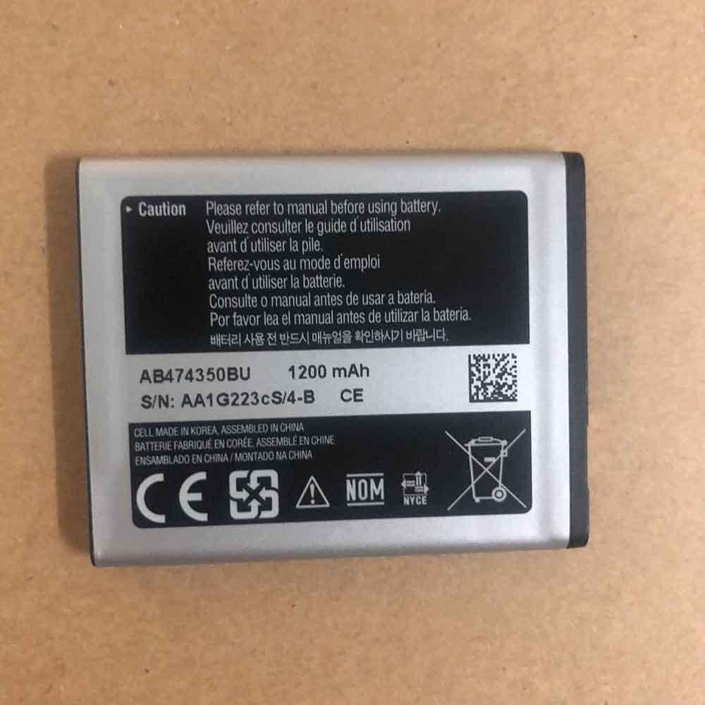 1200mAh Batería AB474350BU para Samsung SGH-D780 D788 G810 G810C G818E i550