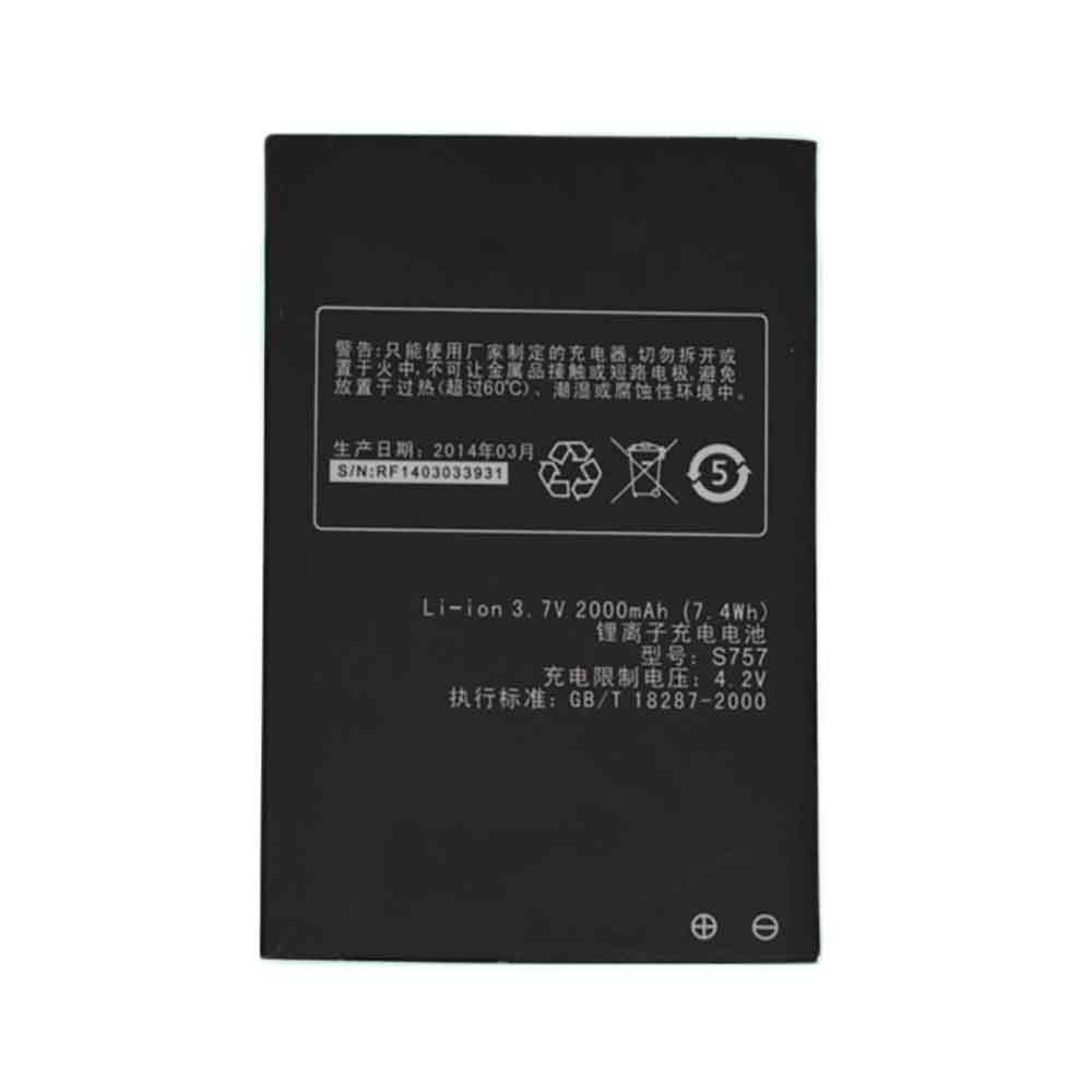 K-Touch S757 2000mAh - S757 Batería para K-Touch S757