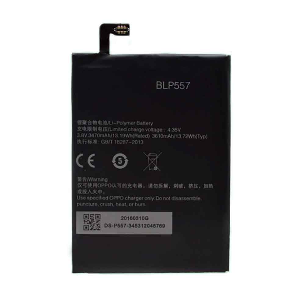 3470mAh 3.8V Batería OPPO BLP557 para OPPO N1T N1W