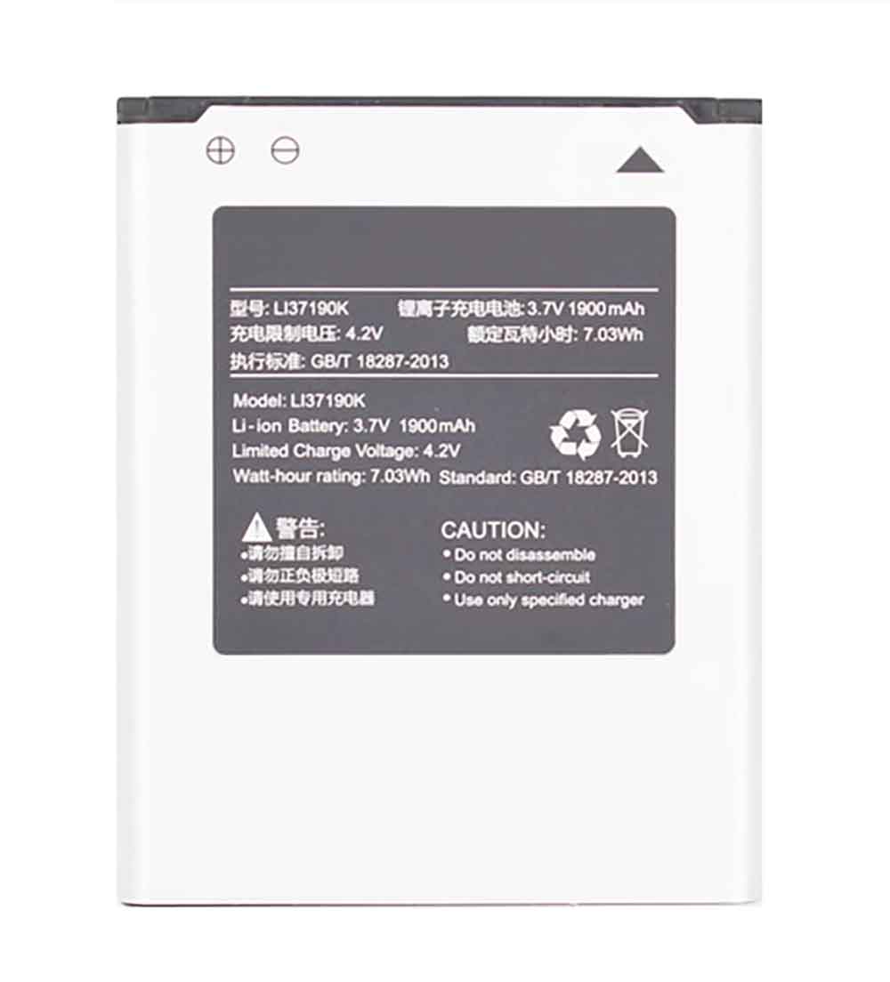 1900mAh Hisense LI37190K Batería para Hisense E602T E600M