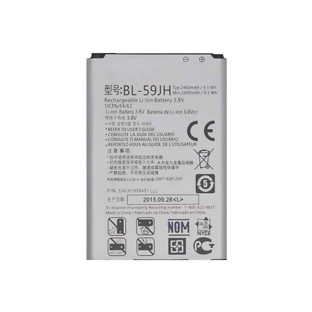 2400mAh LG BL-59JH Batería para LG F5 F3 VS870 P713 P703 P715