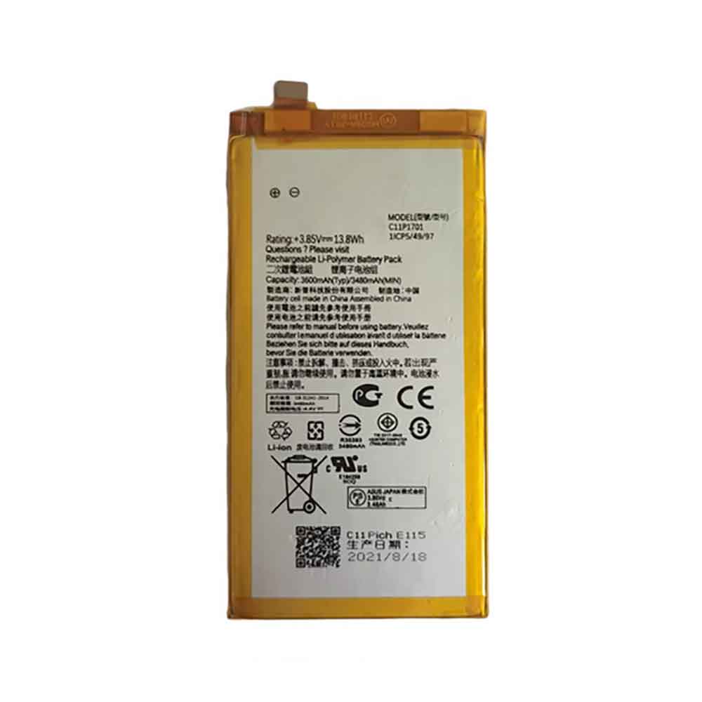 3600mAh Asus C11P1701 Batería para Asus Zenfone 4 Pro ZS551KL Z01GD