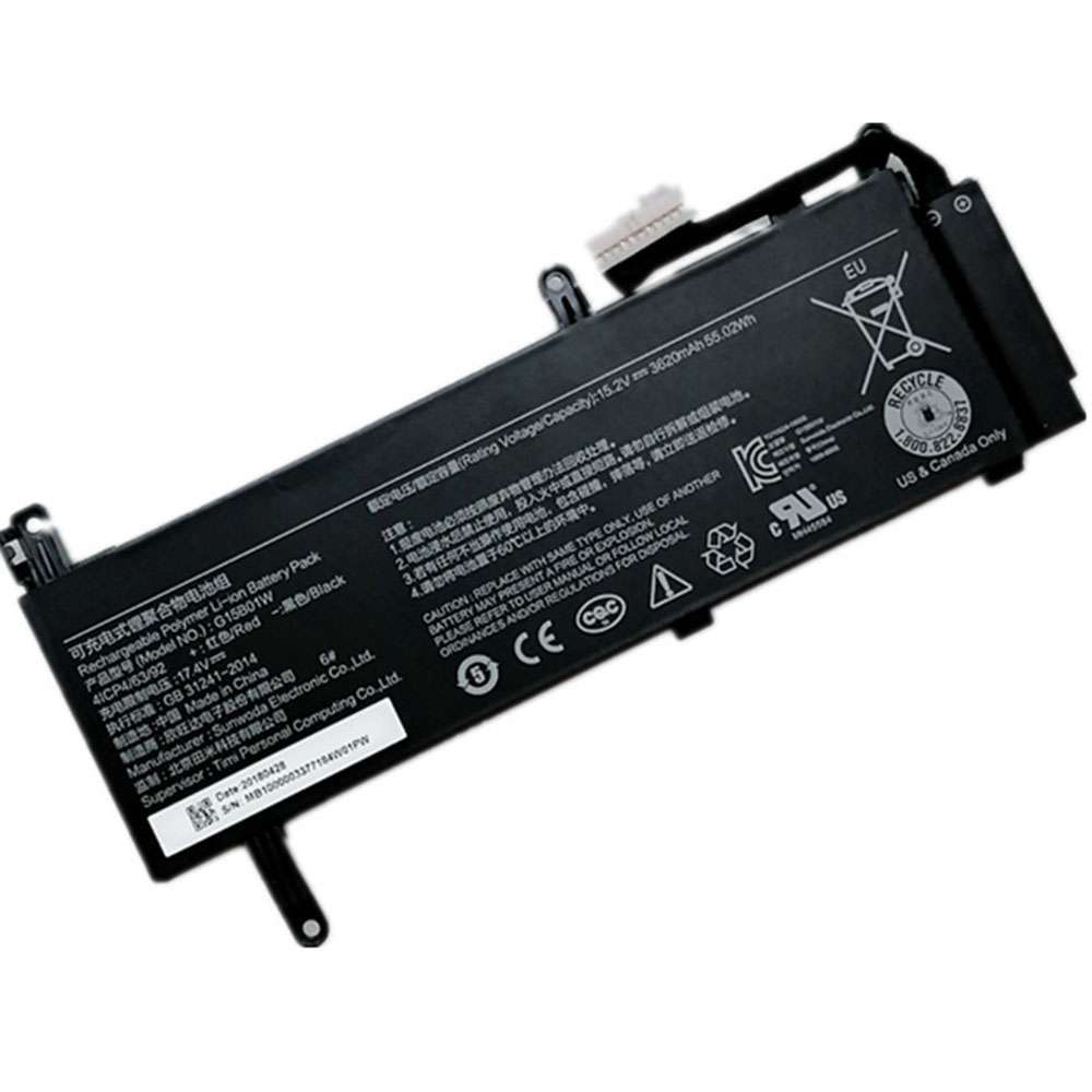 3620mAh Xiaomi G15B01W Batería para Xiaomi Gaming Laptop 15.6 7300HQ 1050Ti/1060 171502-A1