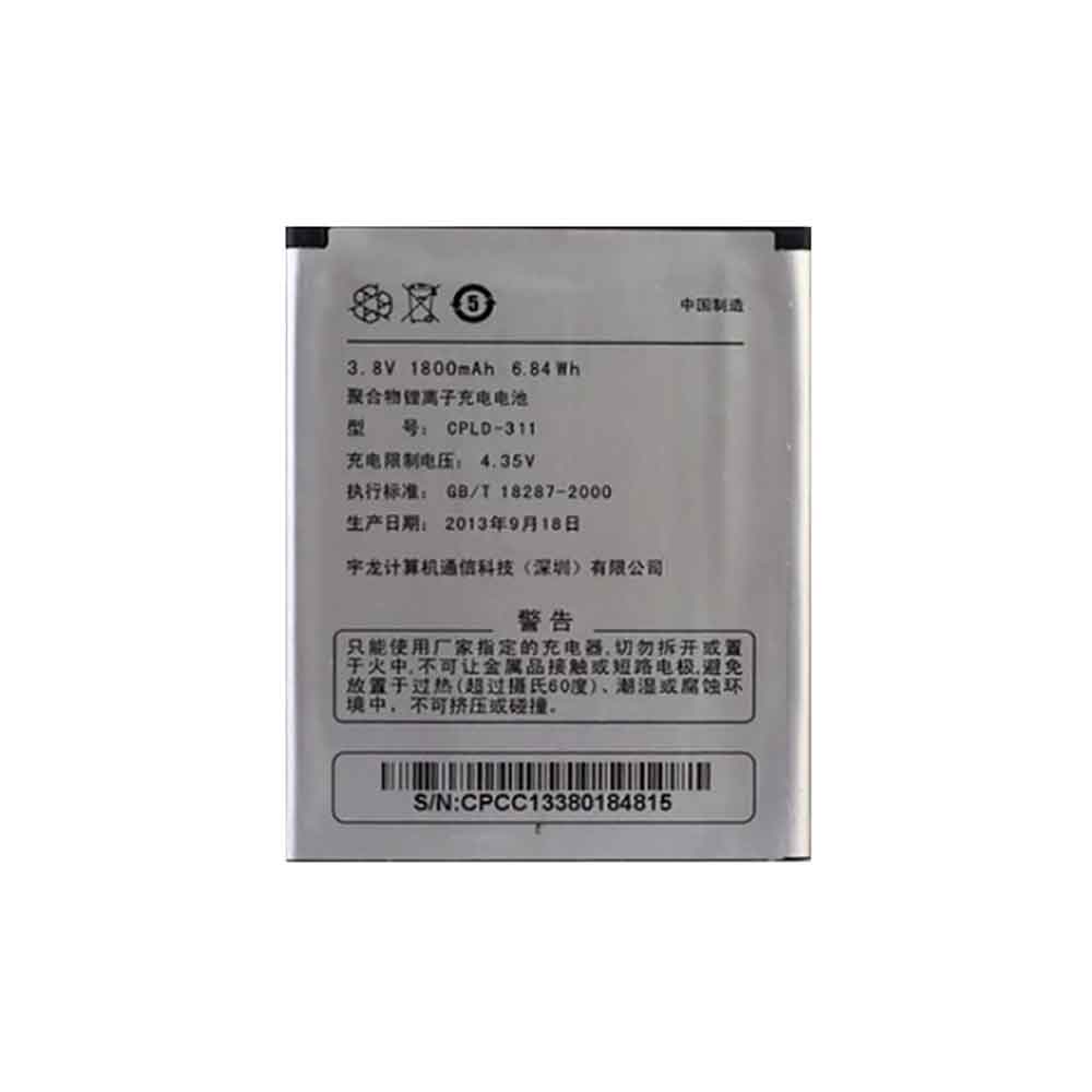 1800mAh Coolpad CPLD-311 Batería para Coolpad 7295C 8198T