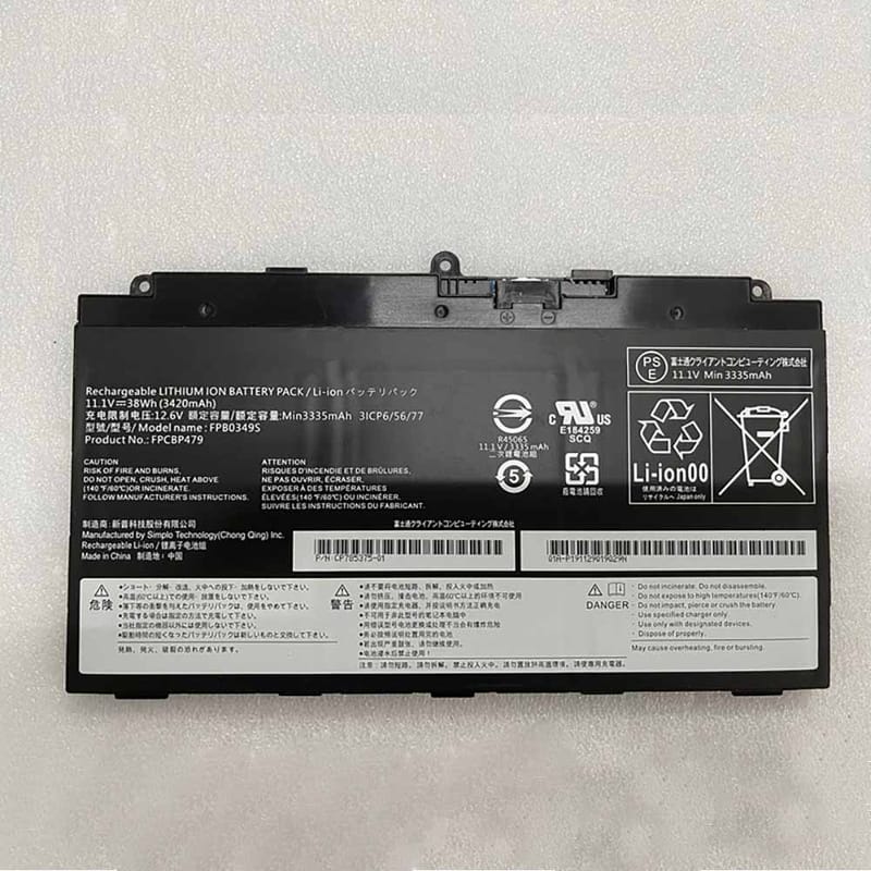 Fujitsu FPCBP479 11.1V 3420mAh - FPCBP479 Batería para Fujitsu Stylistic Q616