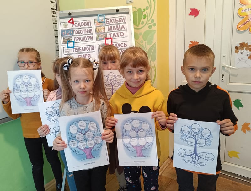 Учні 2 класу  досліджували дерево свого роду