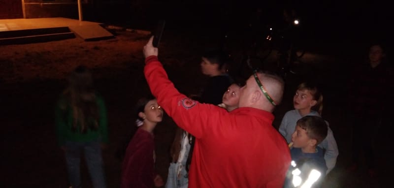 Вихованці гуртка «Велосипедний туризм» Берегівського ЗЗСО І-ІІ ступенів провели практичне заняття із вивчення карти зоряного неба