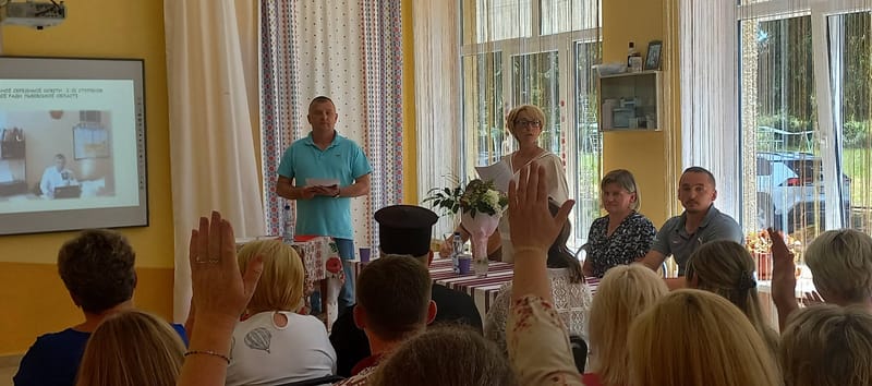 Загальні збори трудового колективу та звіт директора, Куцериба Валерія Васильовича, щодо своєї діяльності та роботи освітнього закладу в 2023/2024 навчальному році перед колективом, представниками громадськості та батьківського комітету