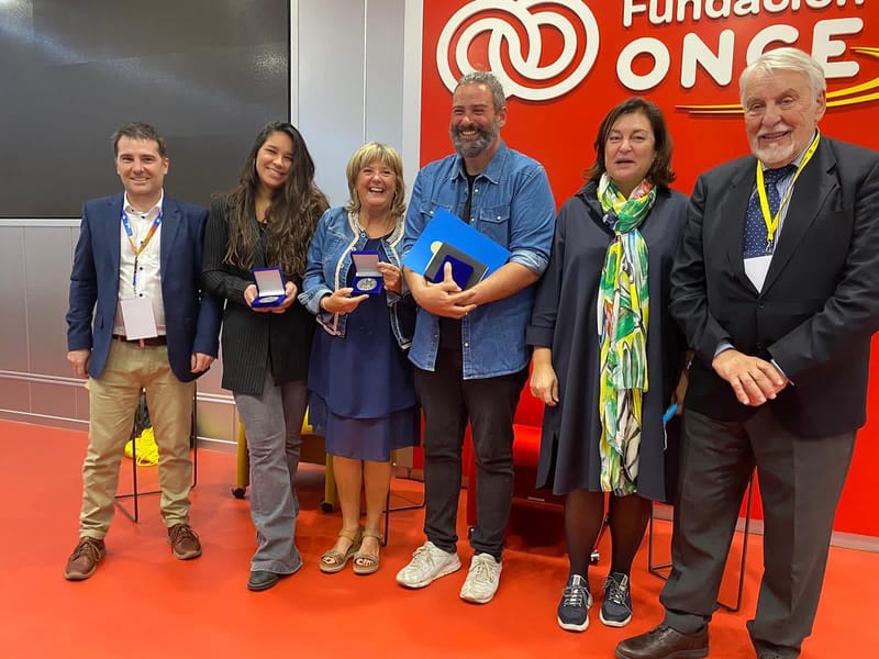 Premiación del II Concurso 100 Caminos 100 Relatos en el XII Congreso Internacional de Asociaciones Jacobeas ¡Felicidades! Círculo Chileno de Amigos del Camino de Santiago está en Fundación ONCE.