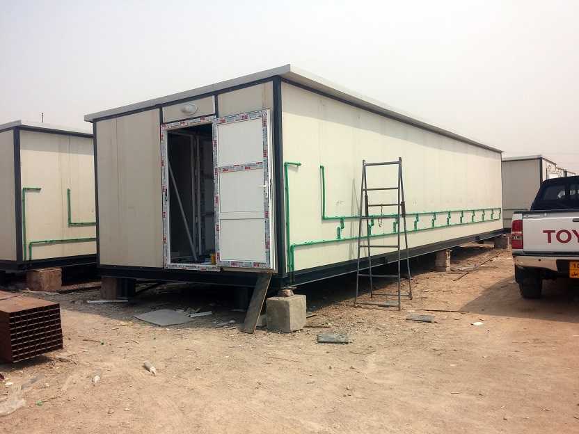 Construction buildings and living camps