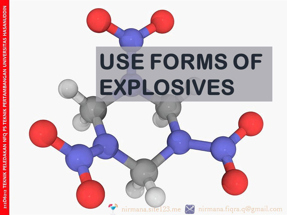 Use Forms of Explosives