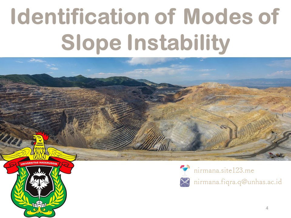 Identification of Modes of Slope Instability