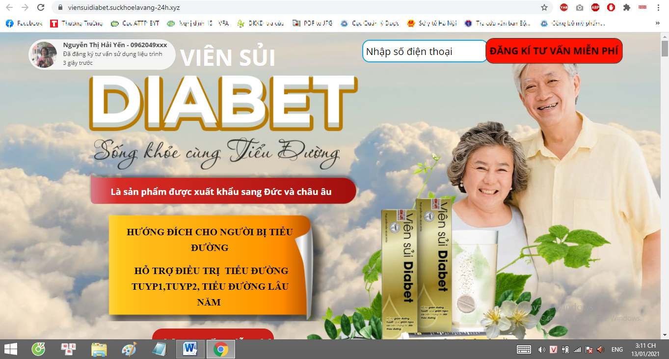 TPBVSK Viên sủi Diabet quảng cáo sao cho đúng, đừng lừa dối người tiêu dùng?