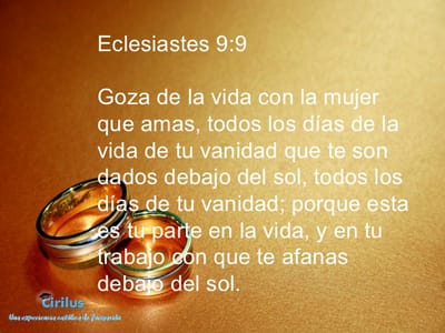 Goza de la vida con la mujer que amas.