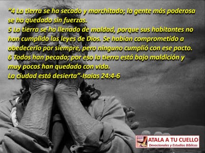 La tierra está de duelo, languidece y muere.