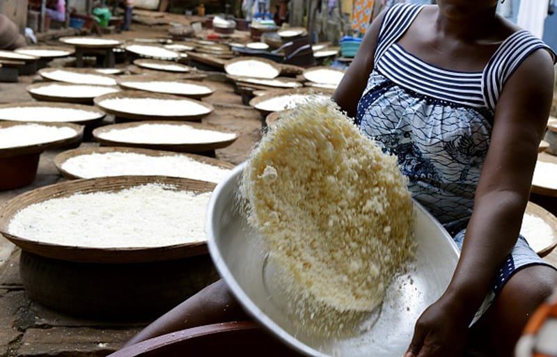Preparation de l'attiéké
